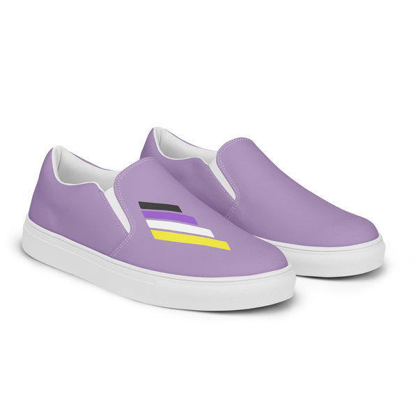 Non-Binary Pride Modern Purple Slip-On Shoes