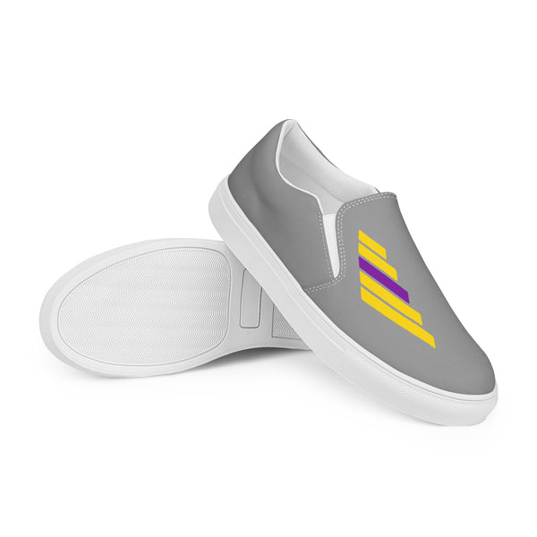 Intersex Pride Modern Gray Slip-On Shoes