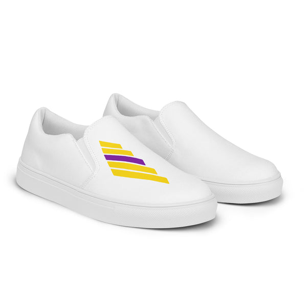 Intersex Pride Modern White Slip-On Shoes