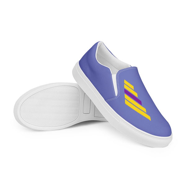 Intersex Pride Modern Blue Slip-On Shoes