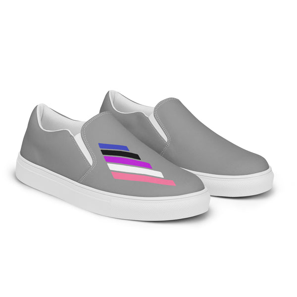 Genderfluid Pride Modern Gray Slip-On Shoes