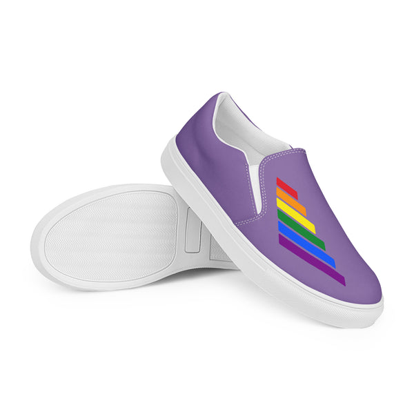 Gay Pride Modern Purple Slip-On Shoes