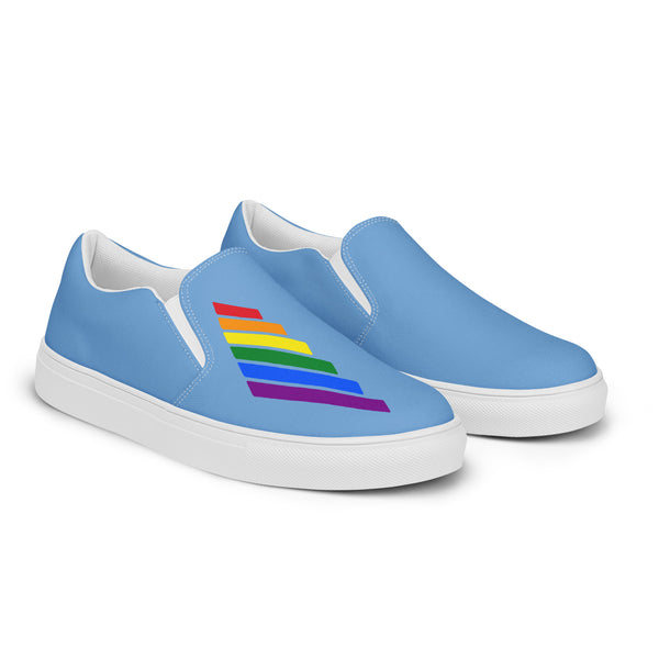 Gay Pride Modern Blue Slip-On Shoes