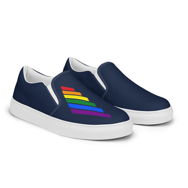 Gay Pride Modern Navy Slip-On Shoes