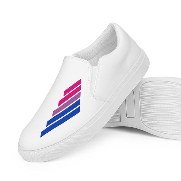 Bisexual Pride Modern White Slip-On Shoes