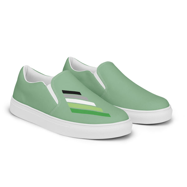 Aromantic Pride Modern Green Slip-On Shoes