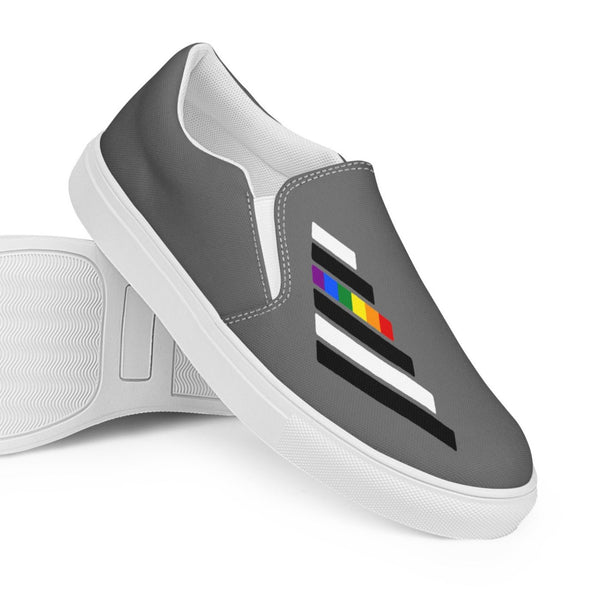 Ally Pride Modern Gray Slip-On Shoes