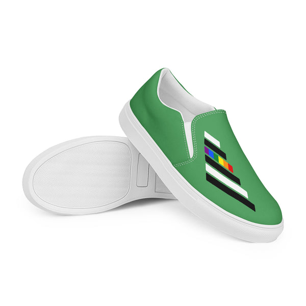 Ally Pride Modern Green Slip-On Shoes