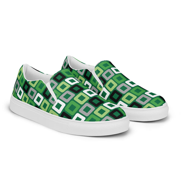 Aromantic Pride Casual Green Slip-On Shoes