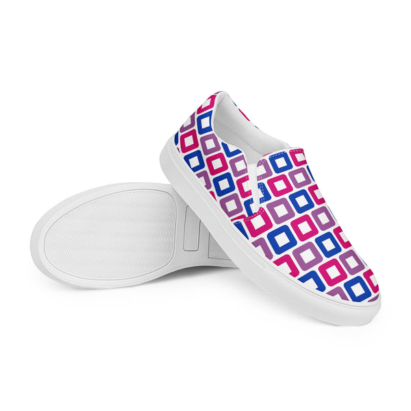 Bisexual Pride Casual White Slip-On Shoes