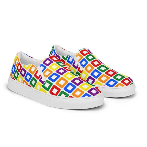 Gay Pride Casual White Slip-On Shoes