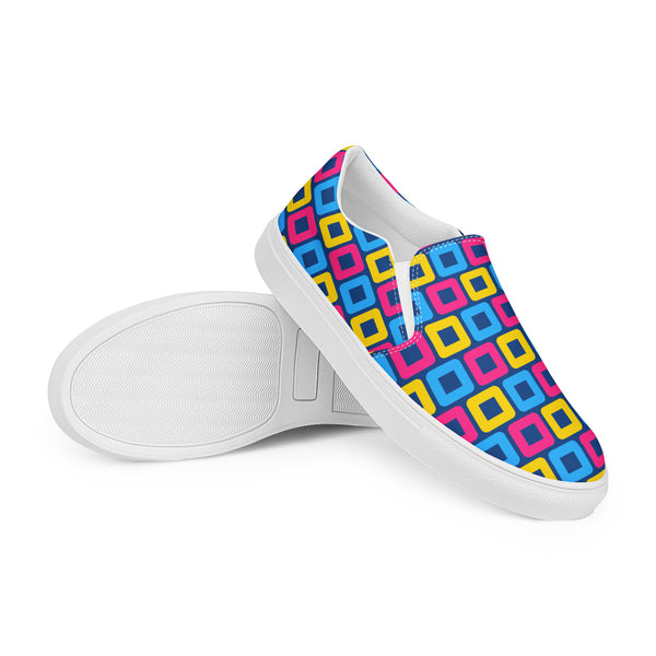 Pansexual Pride Casual Navy Slip-On Shoes