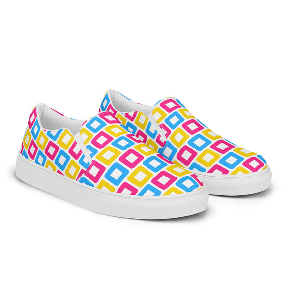 Pansexual Pride Casual White Slip-On Shoes