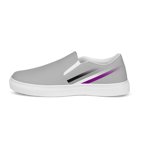 Asexual Pride Colors Original Gray Slip-On Shoes
