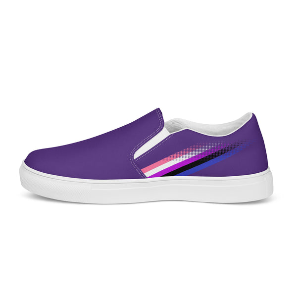 Genderfluid Pride Colors Original Purple Slip-On Shoes
