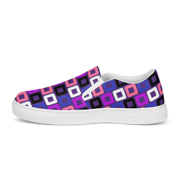 Genderfluid Pride Casual Purple Slip-On Shoes