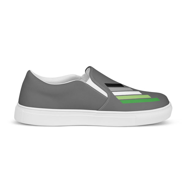 Aromantic Pride Modern Gray Slip-On Shoes