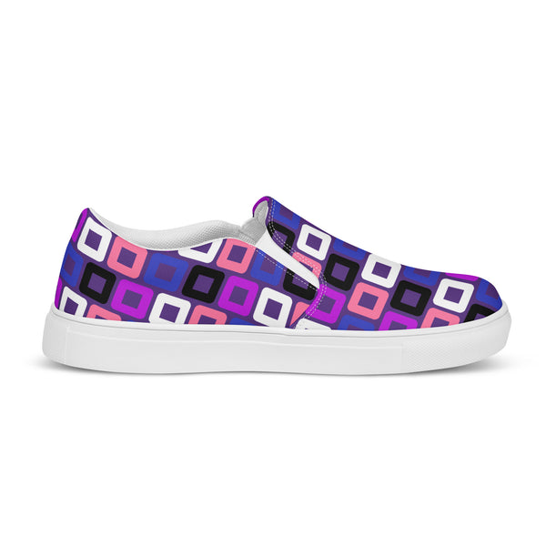 Genderfluid Pride Casual Purple Slip-On Shoes