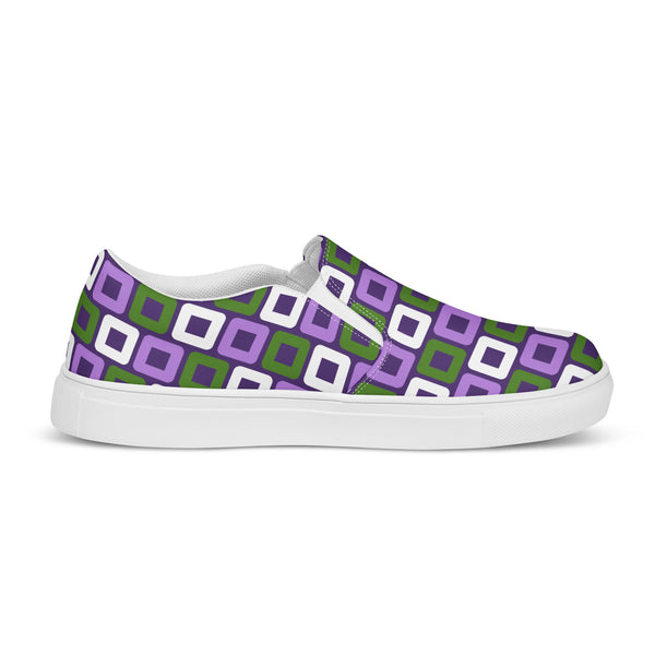 Genderqueer Pride Casual Purple Slip-On Shoes