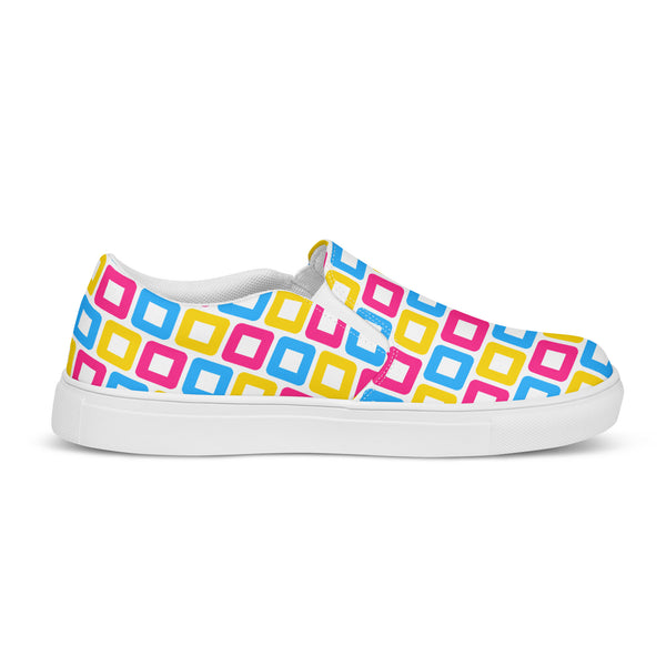 Pansexual Pride Casual White Slip-On Shoes