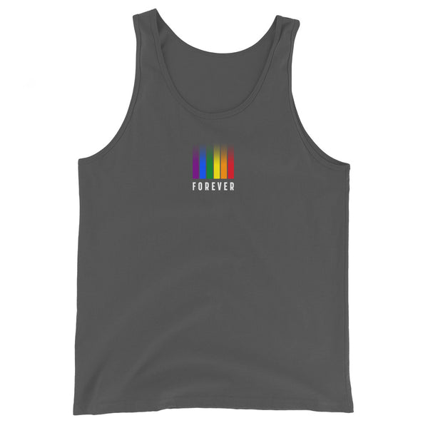Forever Gay Pride Vertical Gradient Stripes Unisex Tank Top