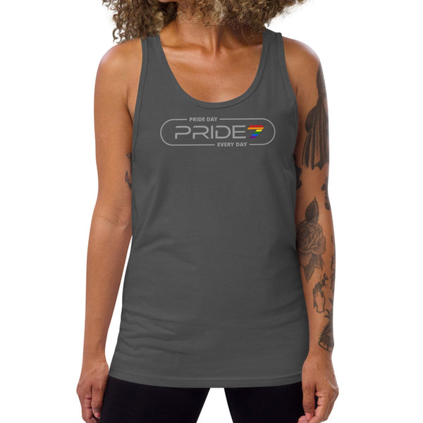 Gay Pride Elliptical Outline Logo Unisex Tank Top