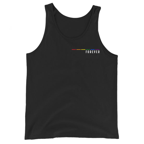 Forever Gay Pride Left Chest Graphic Unisex Tank Top