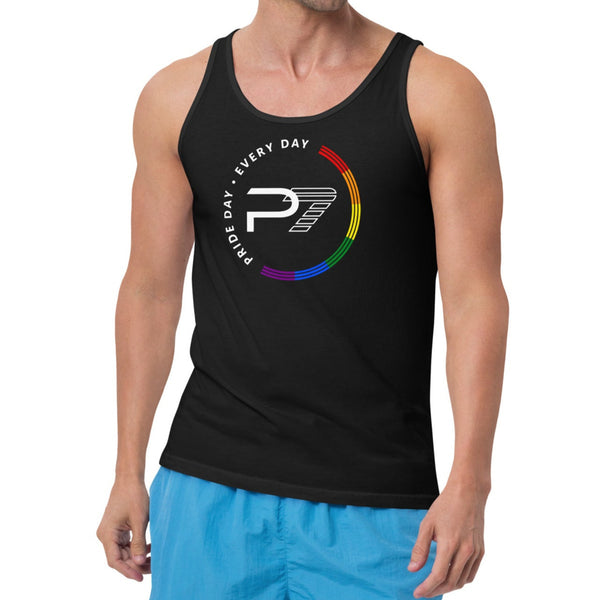 Pride Day is Every Day Full Circle Gay Rainbow Unisex Tank Top