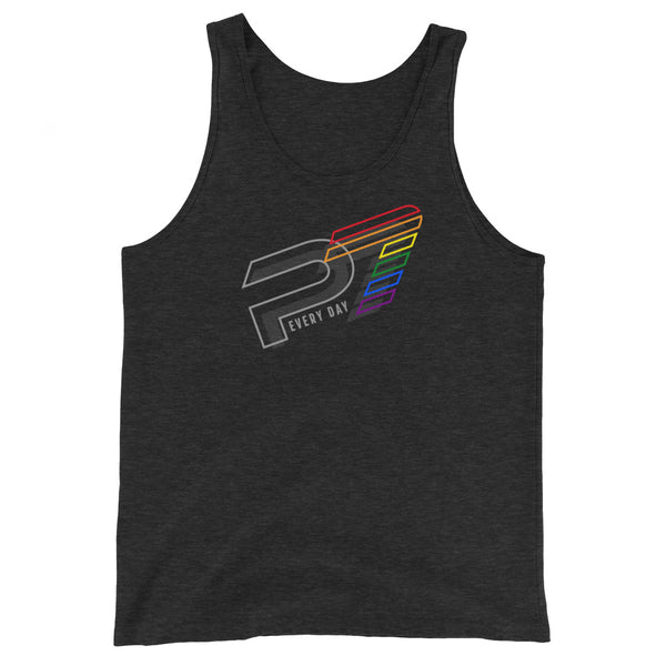 P7 Gay Pride 7 Diagonal Overlapped Logo Unisex Tank Top