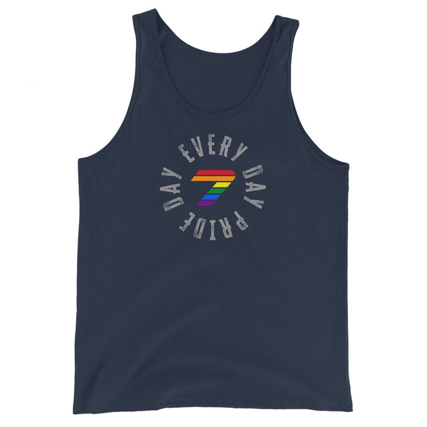 Pride Seven Every Day Gay Rainbow Colors Logo Unisex Tank Top