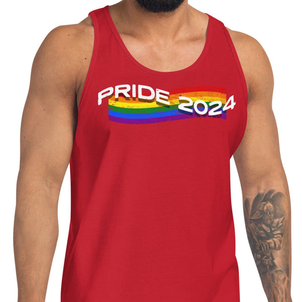 Gay Pride 2024 Faded Unisex Tank Top