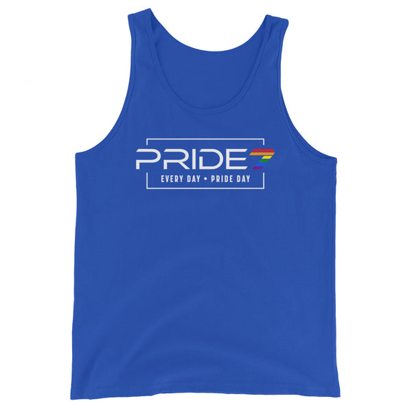 Gay Pride Day is Every Day Horizontal Box Pride 7 Logo Unisex Tank Top