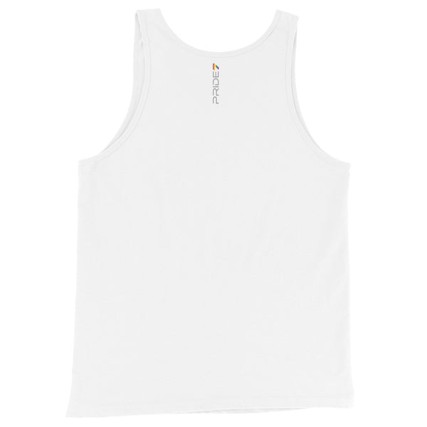 Gay Pride P7 Scattered Gray Graphic Logo Unisex Tank Top