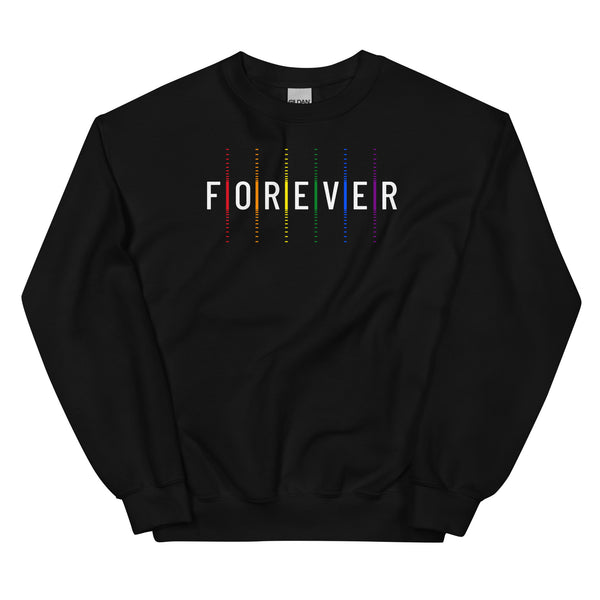 Forever Gay Pride Alternating Faded Stripes Unisex Sweatshirt