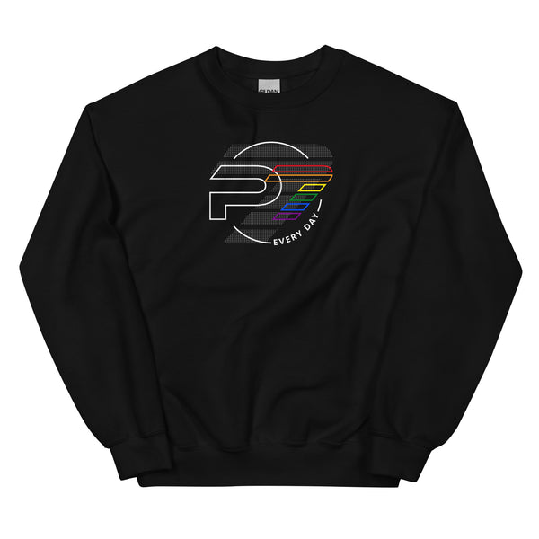 Gay Pride Outline P7 Overlapped Logo Unisex Sweatshirt