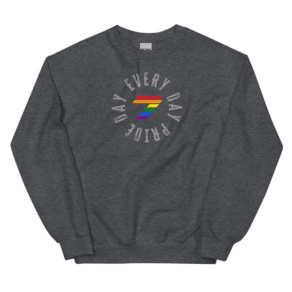 Pride Seven Every Day Gay Rainbow Colors Logo Unisex Sweatshirt