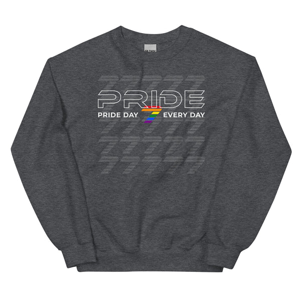 Gay Pride Day is Every Day Repetition Logo Unisex Sweatshirt