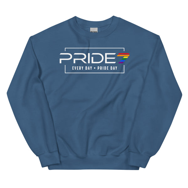 Gay Pride Day is Every Day Horizontal Box Pride 7 Logo Unisex Sweatshirt