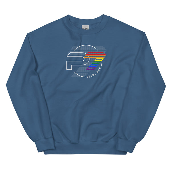 Gay Pride Outline P7 Overlapped Logo Unisex Sweatshirt