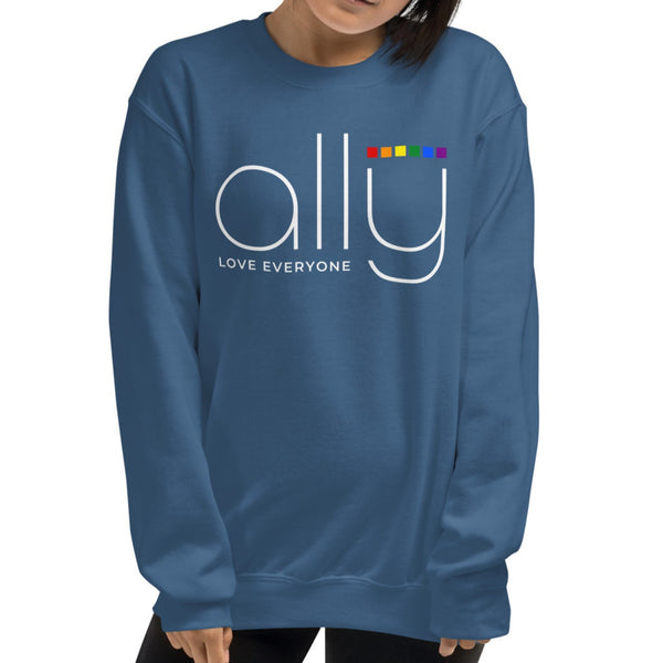 Ally Love Everyone Rainbow Squares Unisex Sweatshirt