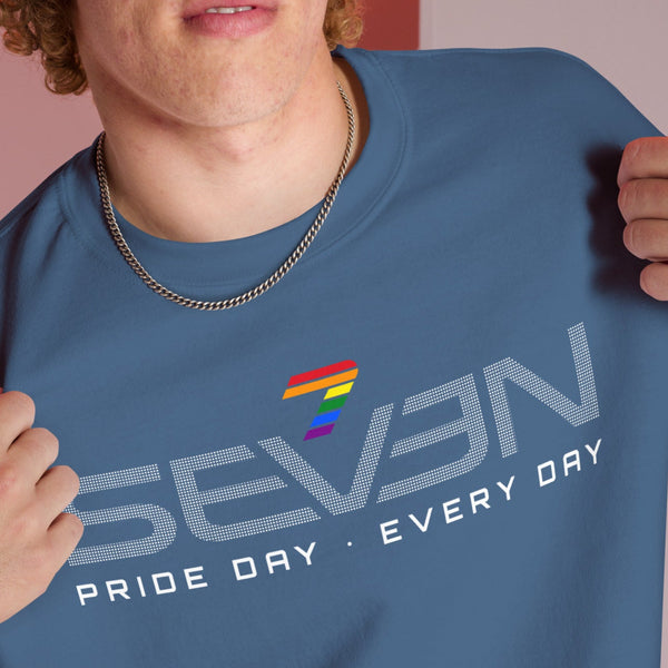Pride 7 Seven Gay Rainbow Colors Logo Unisex Sweatshirt