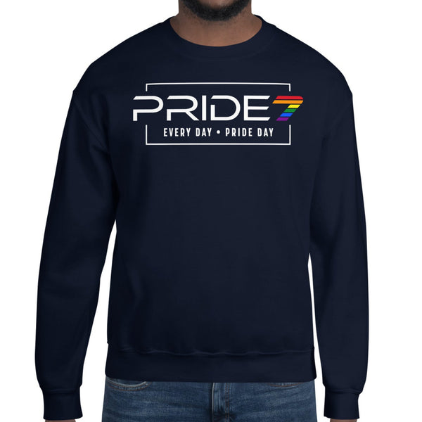 Gay Pride Day is Every Day Horizontal Box Pride 7 Logo Unisex Sweatshirt