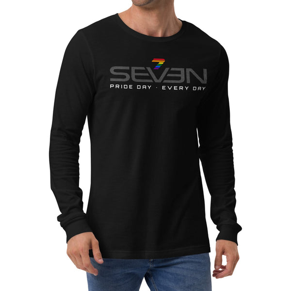 Pride 7 Seven Gay Rainbow Colors Logo Long Sleeve Unisex T-Shirt