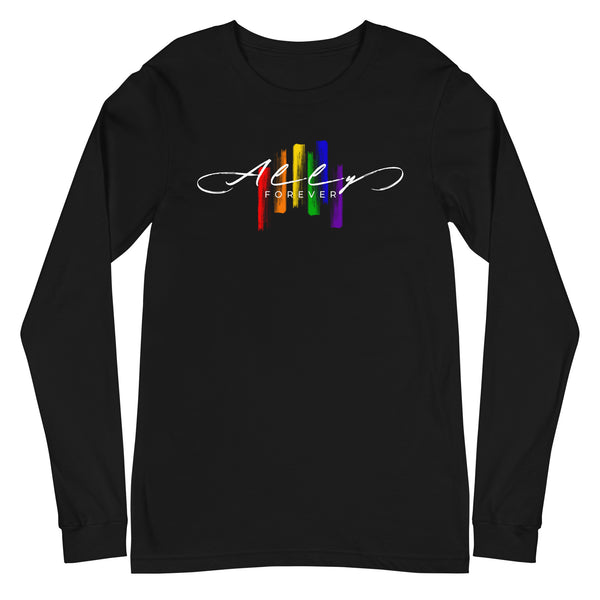Gay Ally Forever Rainbow Strokes Unisex Long Sleeve T-Shirt