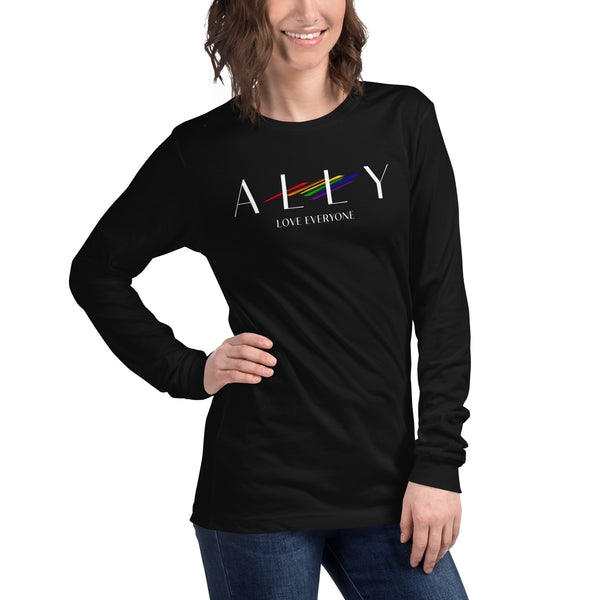 Ally Love Everyone LGBTQ+ Stylish Unisex Long Sleeve T-Shirt