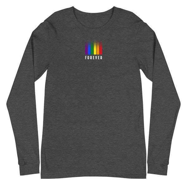 Forever Gay Pride Vertical Gradient Stripes Unisex Long Sleeve T-Shirt