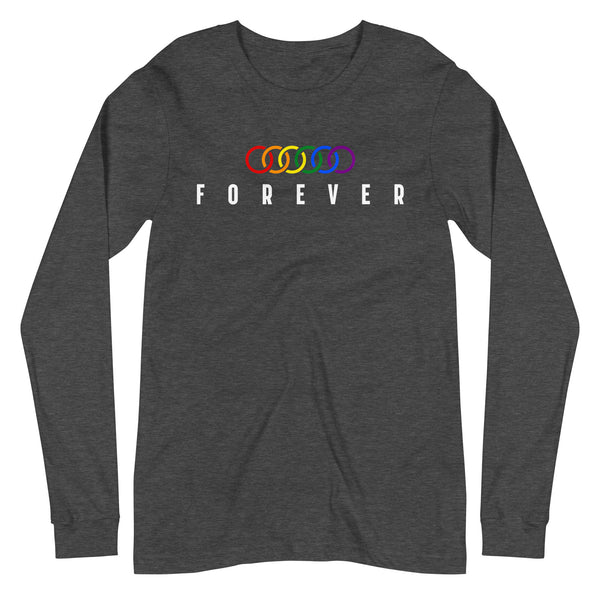 Forever Gay Pride Interlocking Circles Unisex Long Sleeve T-Shirt