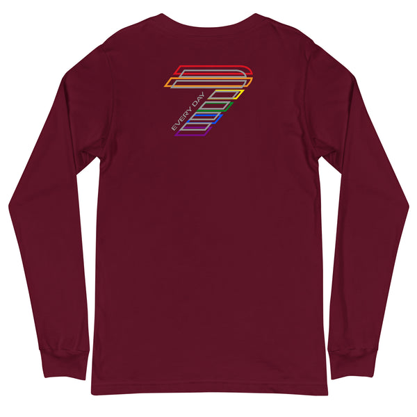 Pride 7 Gay Overlapped Logo Unisex Long Sleeve T-Shirt