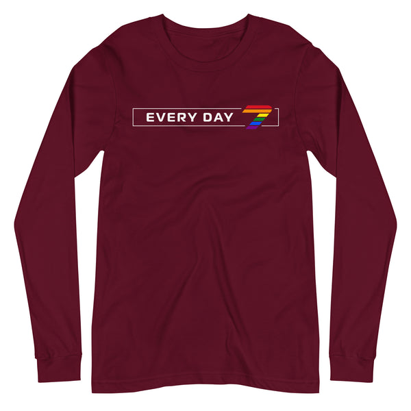 Every Day Pride 7 Horizontal Graphic Unisex Long Sleeve T-Shirt