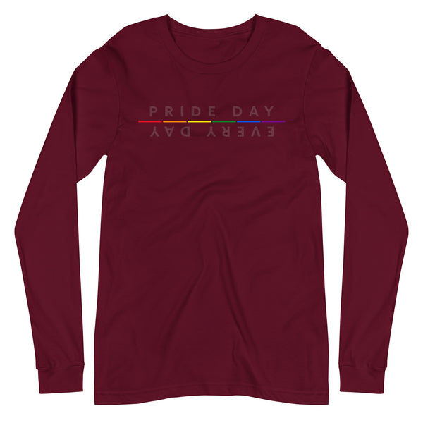 Gay Long Sleeve T-Shirt Every Day Pride Rainbow Graphic Unisex